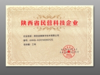 pg电子游戏获得陕西省民营科技企业认证